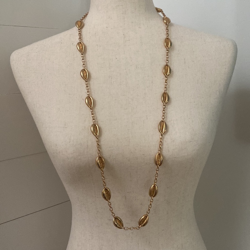 Tory Burch Luca Rosary Gold tone Necklace